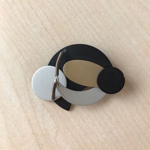 Metal Modern Brooch.